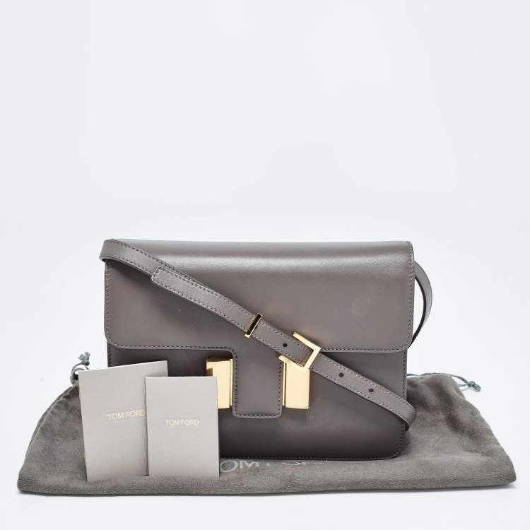 Pre Owned Tom Ford Grey Leather Sienna Shoulder Bag