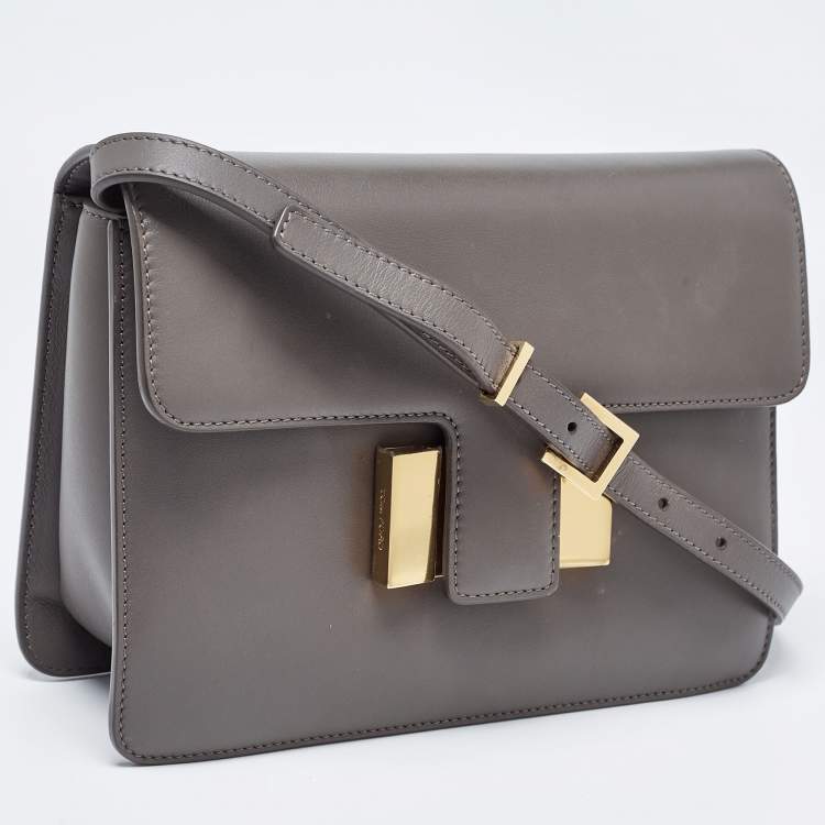 Pre Owned Tom Ford Grey Leather Sienna Shoulder Bag