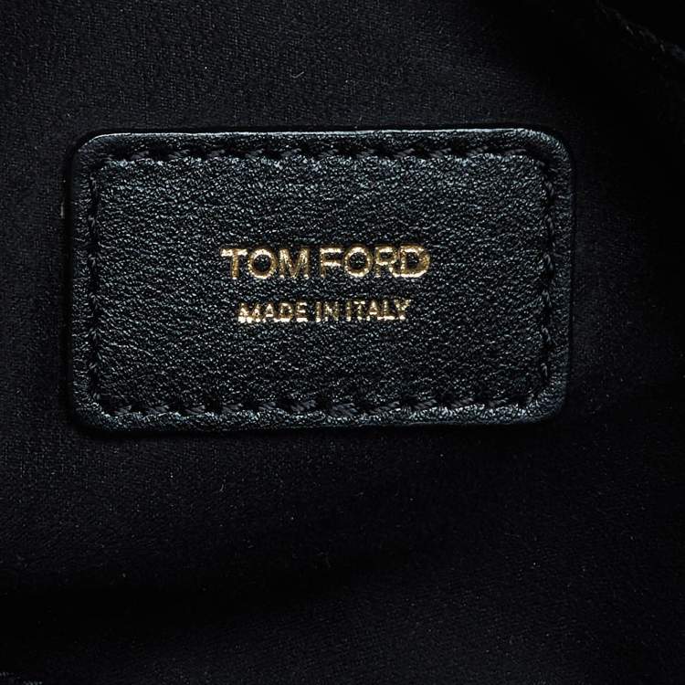 Pre Owned Tom Ford Black Leather Natalia Convertible Clutch