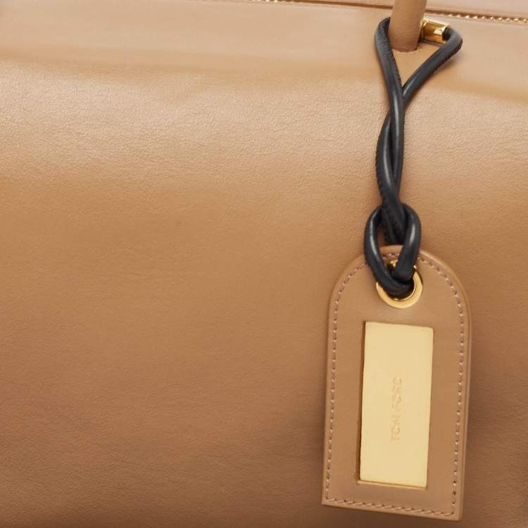 Pre Owned Tom Ford Brown Leather Samantha Boston Bag