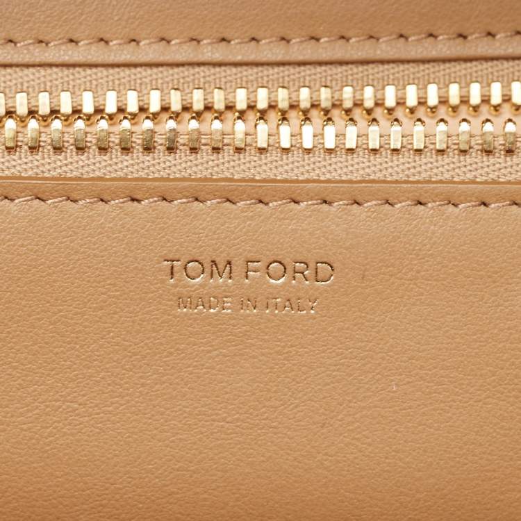 Pre Owned Tom Ford Brown Leather Samantha Boston Bag