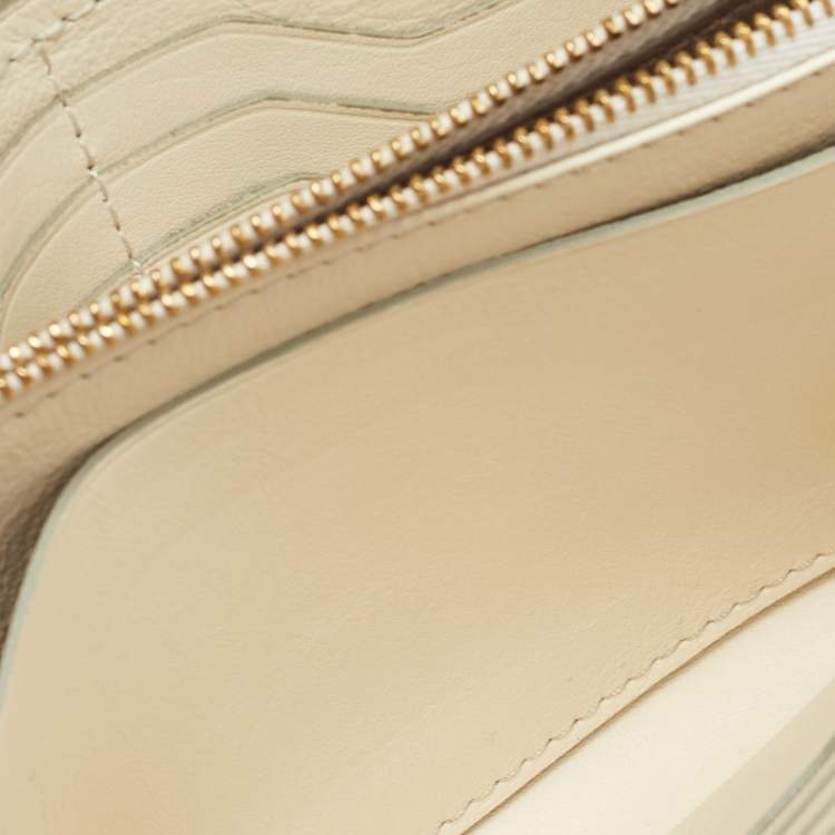 Pre Owned Tom Ford Beige Python Flap Wallet on Chain