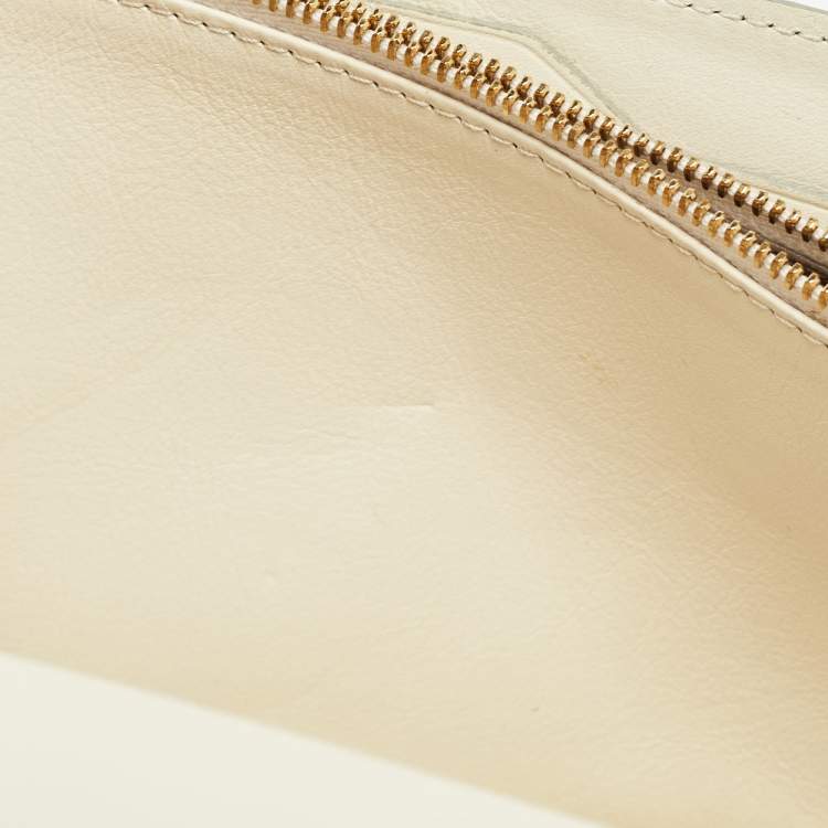 Pre Owned Tom Ford Beige Python Flap Wallet on Chain