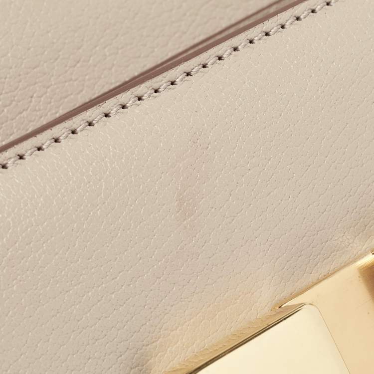 Pre Owned Tom Ford Beige Leather T Clasp Crossbody Bag