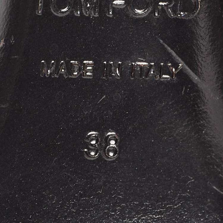 Pre Owned Tom Ford Purple Satin and Sequins Ankle Strap Pumps Size 38