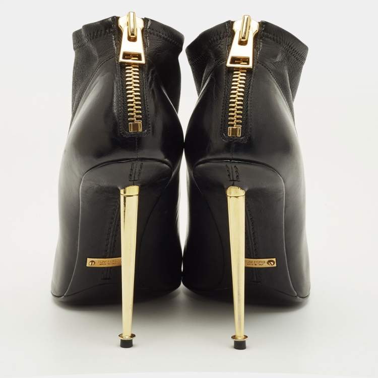مملوكة مسبقًا Tom Ford Size 41 Black Leather Booties