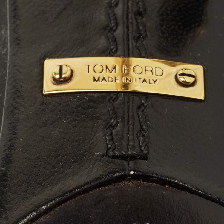 مملوكة مسبقًا Tom Ford Size 41 Black Leather Booties