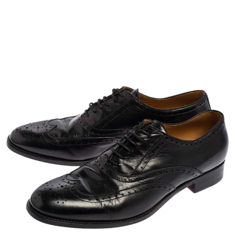 Pre Owned Tom Ford Black  Leather Lace Up  Brogues Oxford Size 40