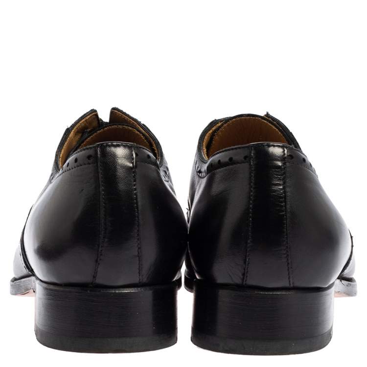 Pre Owned Tom Ford Black  Leather Lace Up  Brogues Oxford Size 40