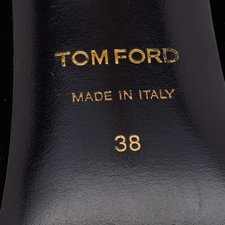 Pre Owned Tom Ford Black Velvet Pointed Toe Pumps Size 38