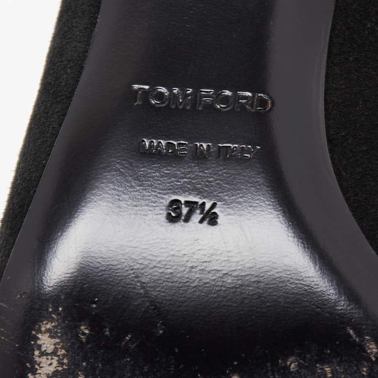 Pre Owned Tom Ford Black  Suede Pointed Toe Pumps Size 37.5