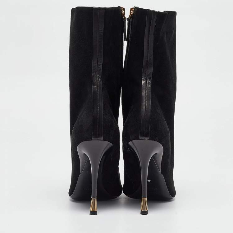 Pre Owned Tom Ford Black Suede Ankle Boots Size 39