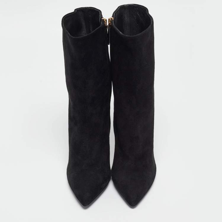 Pre Owned Tom Ford Black Suede Ankle Boots Size 39