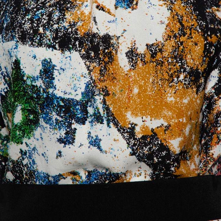 Pre Owned Tory Burch Multicolor Printed Silk Belted Mini Dress M