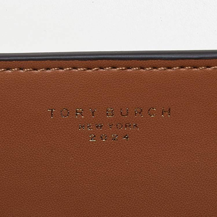 Pre Owned Tory Burch Warm White/Mist Croc Embossed Leather Eleanor Dragon Rectangular Shoulder Bag