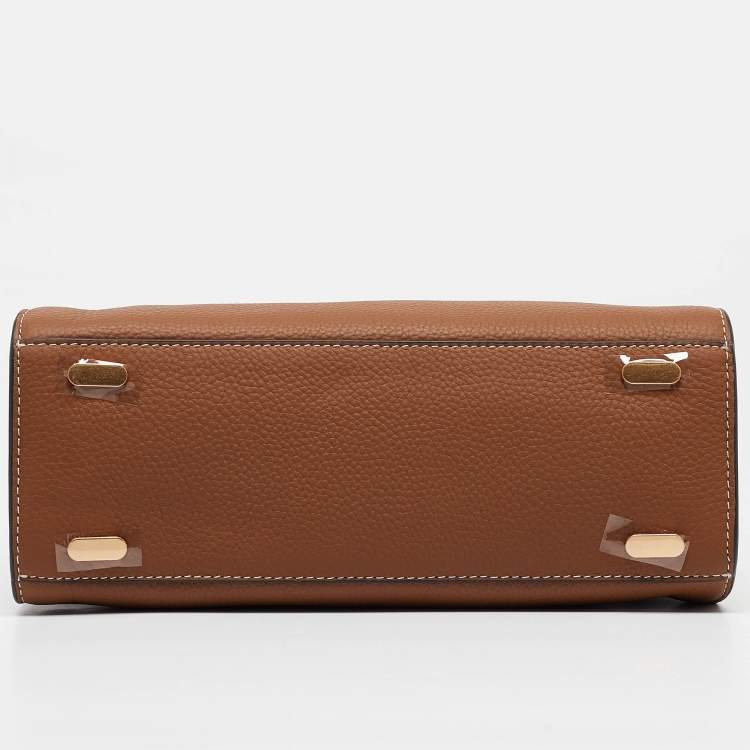 Pre Owned Tory Burch Multicolor Leather and Suede Small Lee Radziwill Double Bag