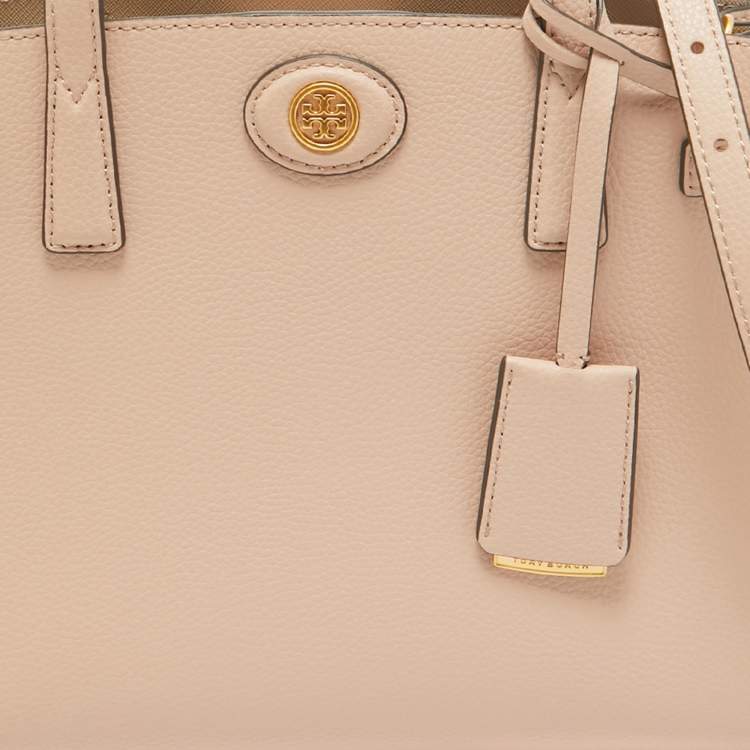 Pre Owned Tory Burch Dusty Pink Leather Small Robinson Satchel