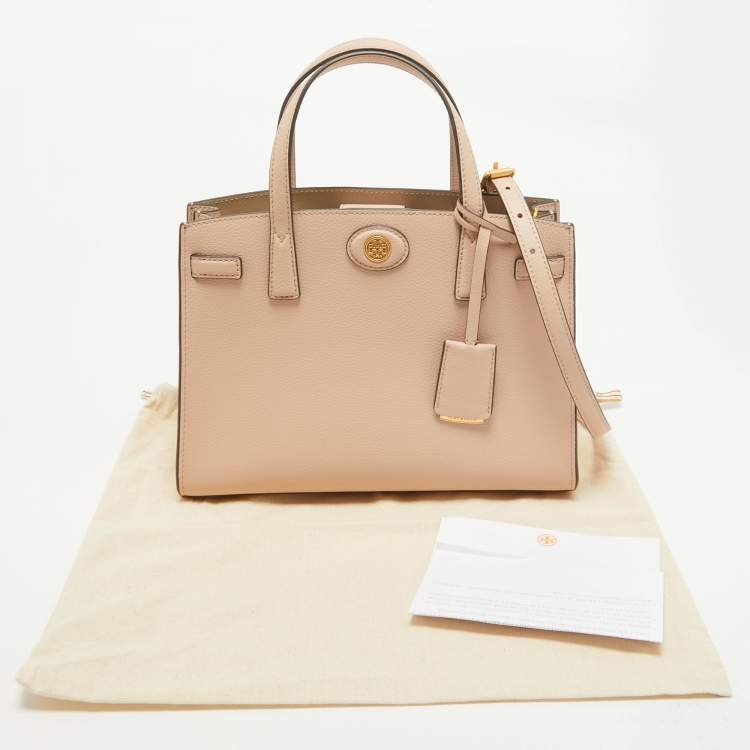 Pre Owned Tory Burch Dusty Pink Leather Small Robinson Satchel