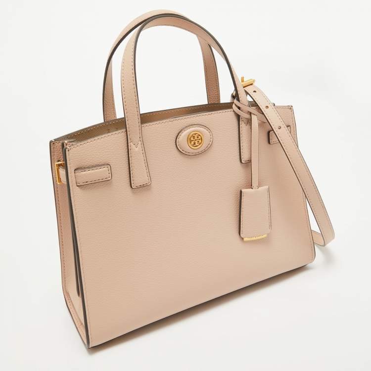 Pre Owned Tory Burch Dusty Pink Leather Small Robinson Satchel