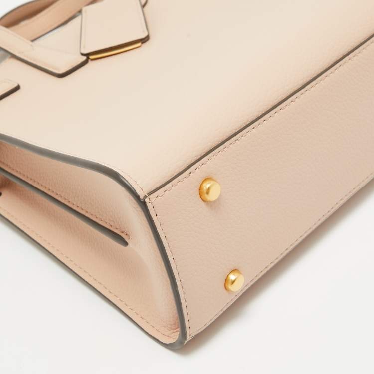 Pre Owned Tory Burch Dusty Pink Leather Small Robinson Satchel