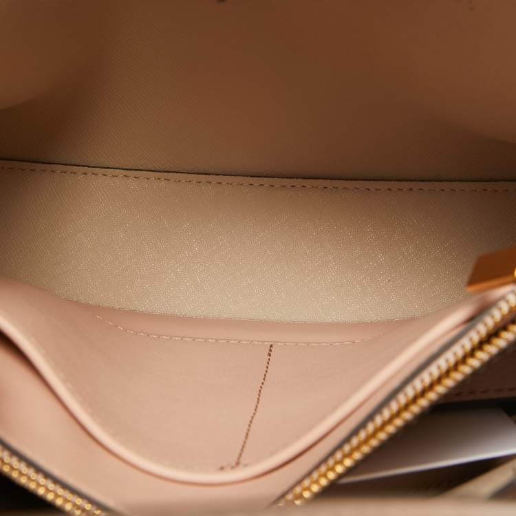 Pre Owned Tory Burch Dusty Pink Leather Small Robinson Satchel