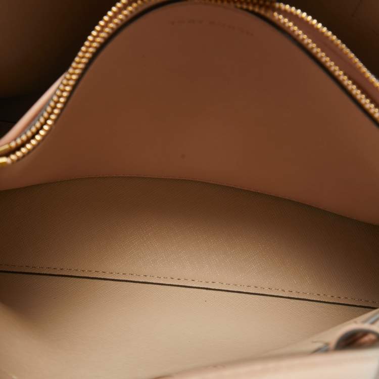 Pre Owned Tory Burch Dusty Pink Leather Small Robinson Satchel