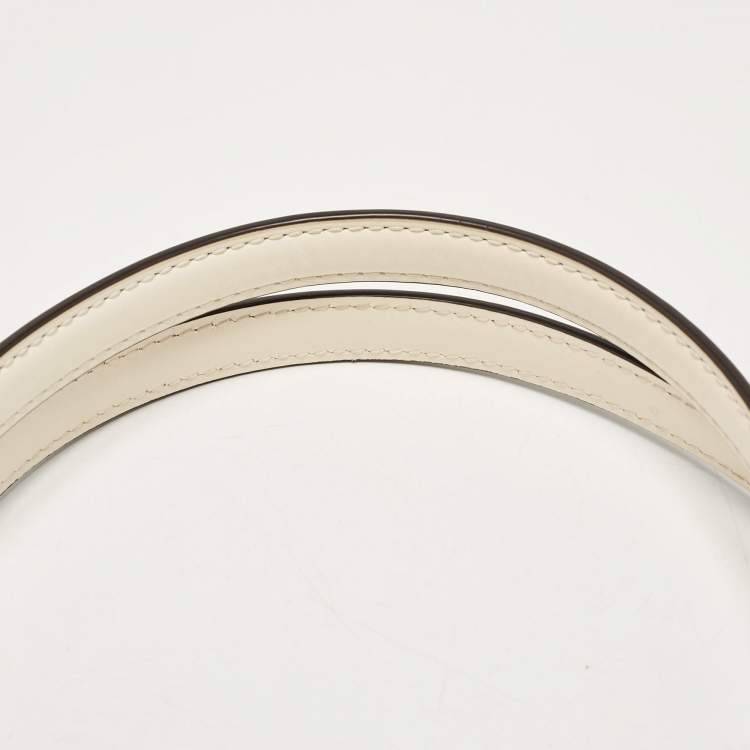 Pre Owned Tory Burch Cream Tweed Ella Boucle Chain Tote