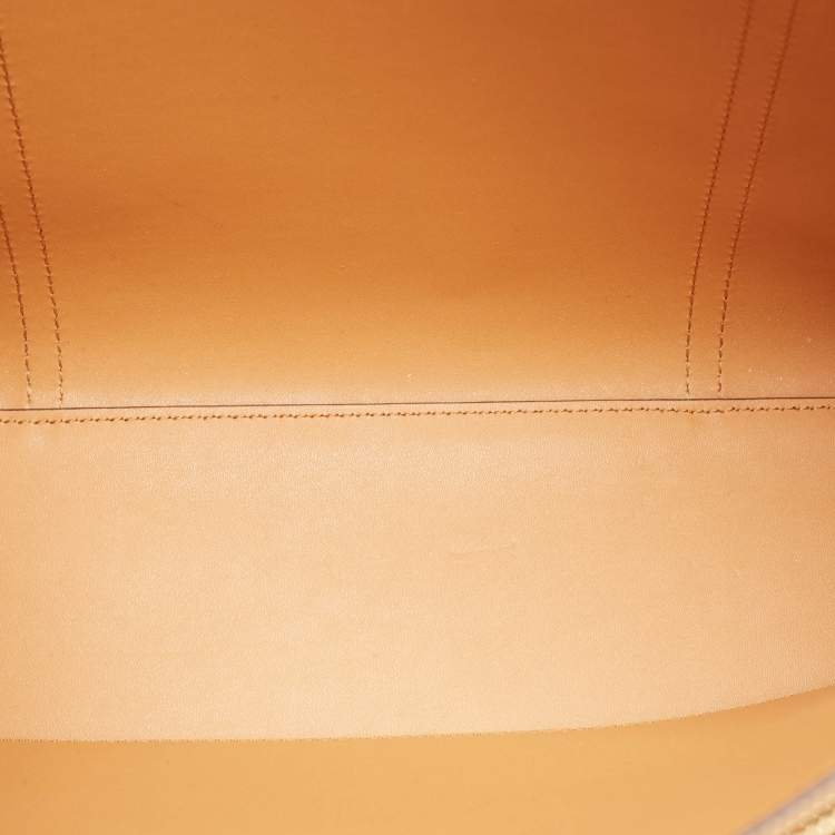 Pre Owned Tory Burch Red Fabric and Leather Printed Perry Tote