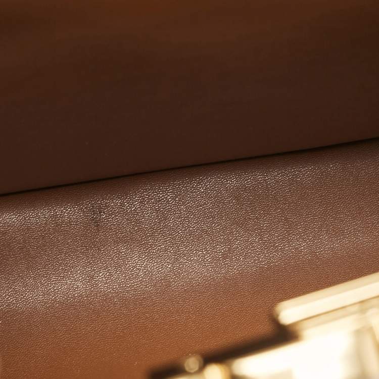 Pre Owned Tory Burch Burgundy Leather and Suede Eleanor Top Handle Bag