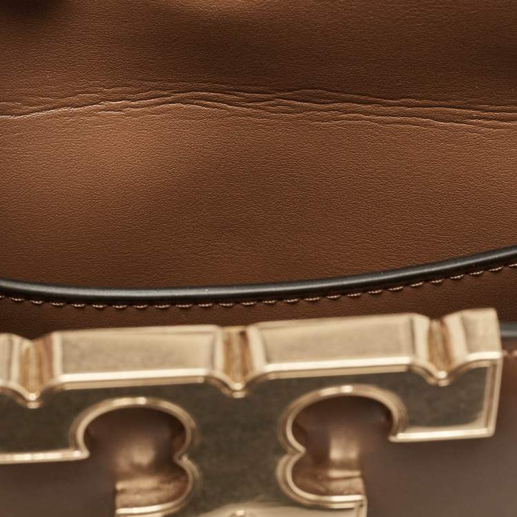 Pre Owned Tory Burch Brown Leather Eleanor Top Handle Bag