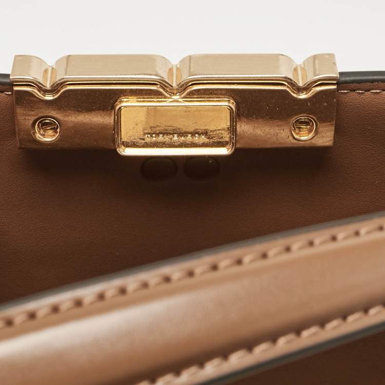 Pre Owned Tory Burch Brown Leather Eleanor Top Handle Bag