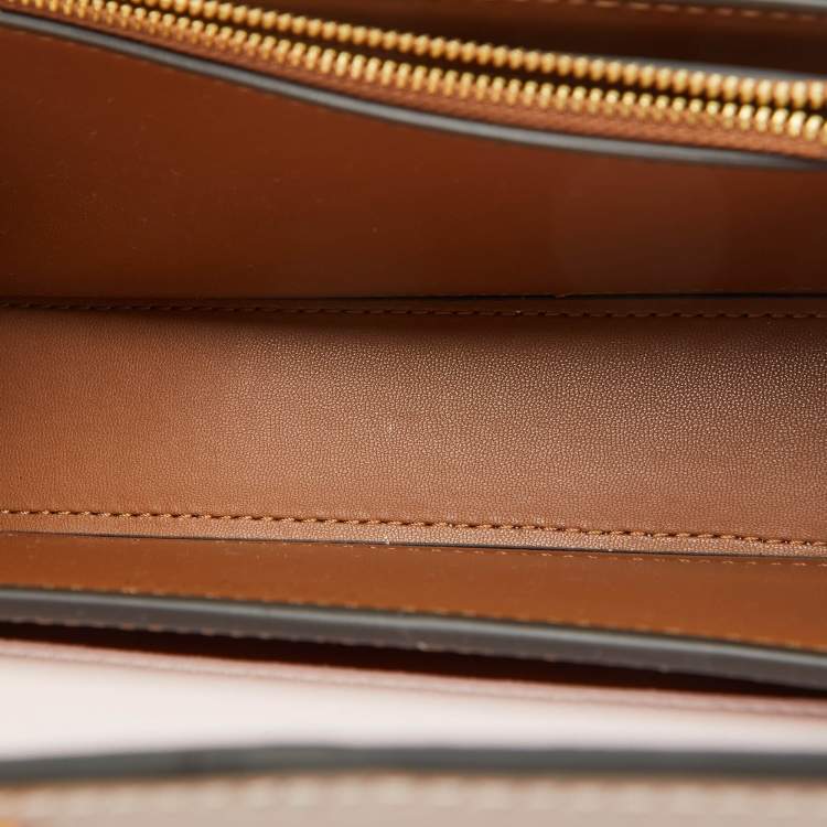 Pre Owned Tory Burch Light Pink Leather Eleanor Rectangular Shoulder Bag