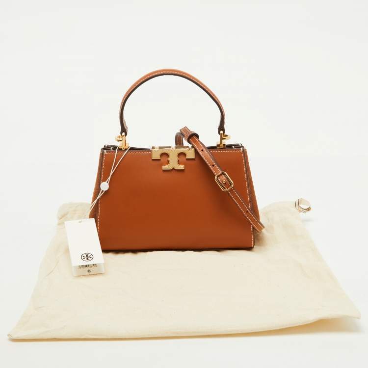 Pre Owned Tory Burch Brown Leather Mini Eleanor Satchel