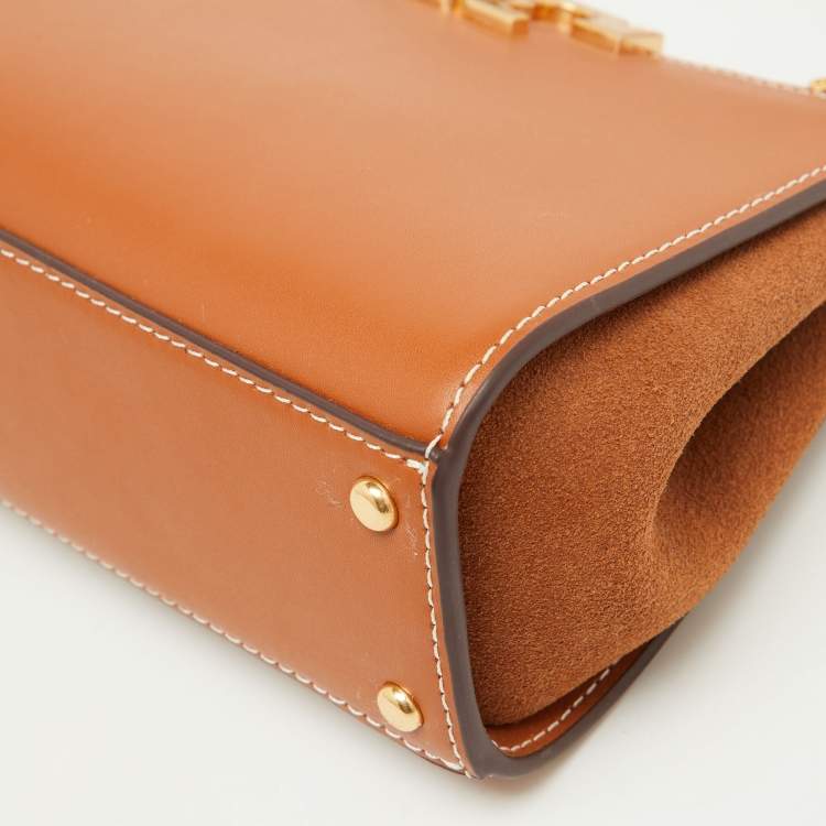 Pre Owned Tory Burch Brown Leather Mini Eleanor Satchel