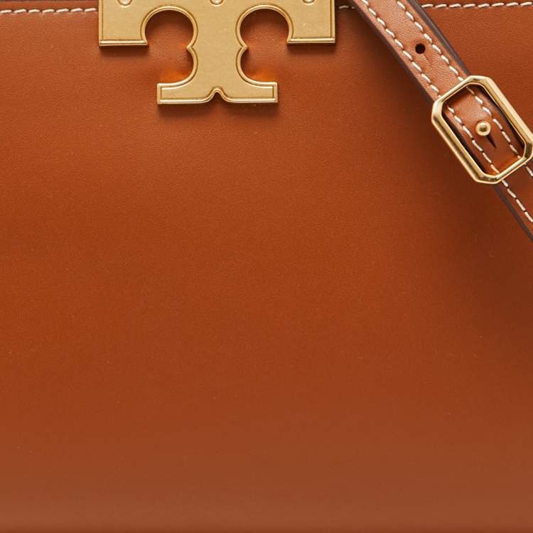Pre Owned Tory Burch Brown Leather Mini Eleanor Satchel