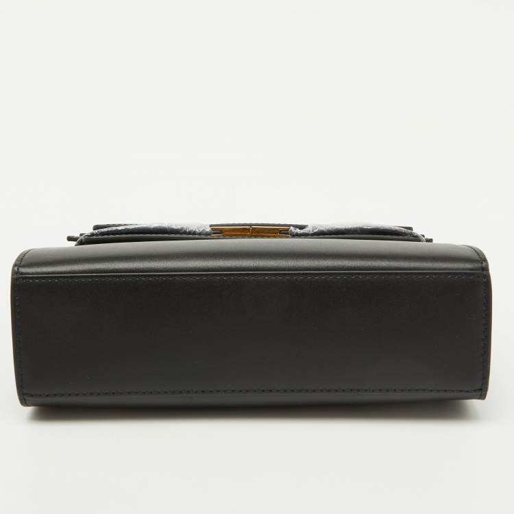 مملوكة مسبقًا Tory Burch Black Leather Lee Radziwill Pebble Shoulder Bag