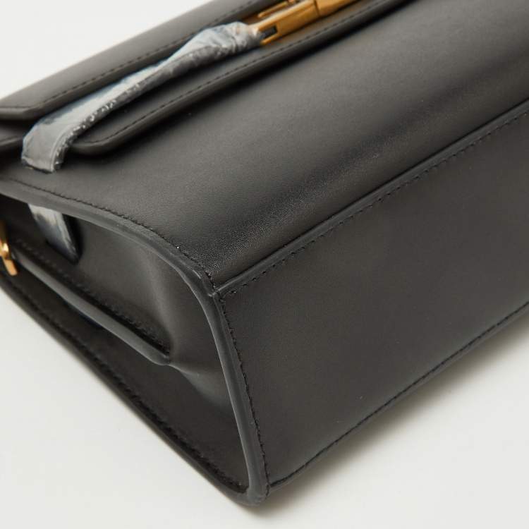 مملوكة مسبقًا Tory Burch Black Leather Lee Radziwill Pebble Shoulder Bag