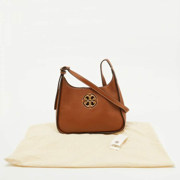 Pre Owned Tory Burch Brown Leather Small Miller Classic Shoulder Bag