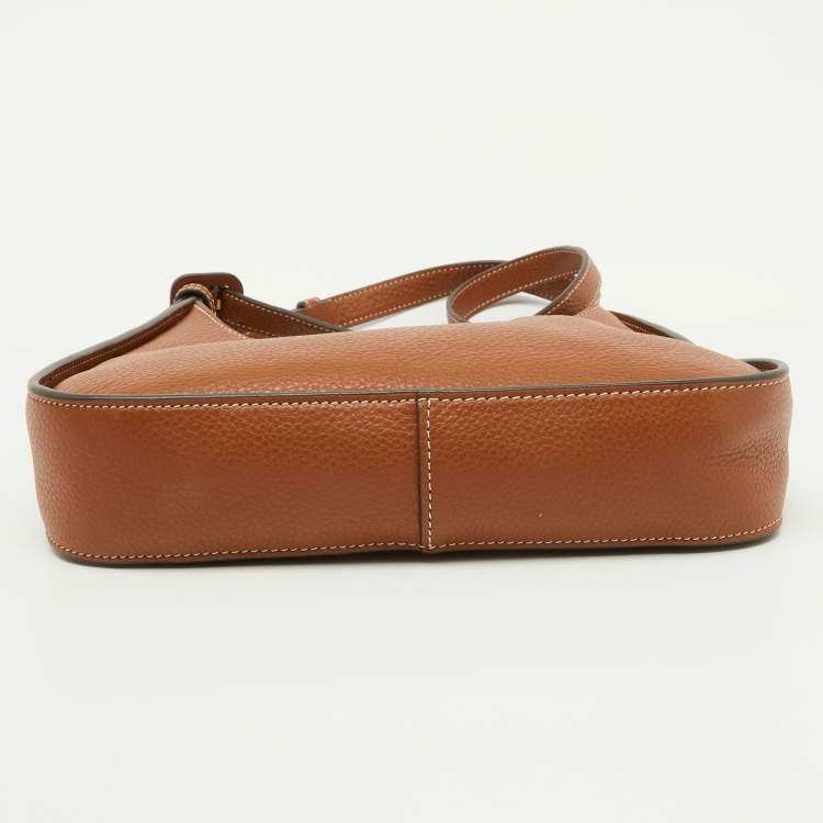 Pre Owned Tory Burch Brown Leather Small Miller Classic Shoulder Bag