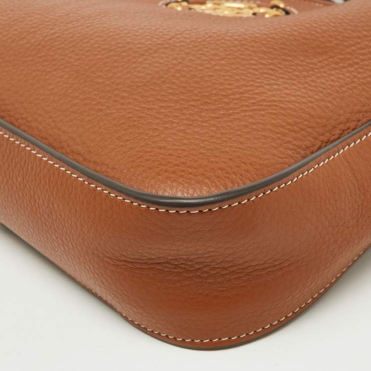 Pre Owned Tory Burch Brown Leather Small Miller Classic Shoulder Bag