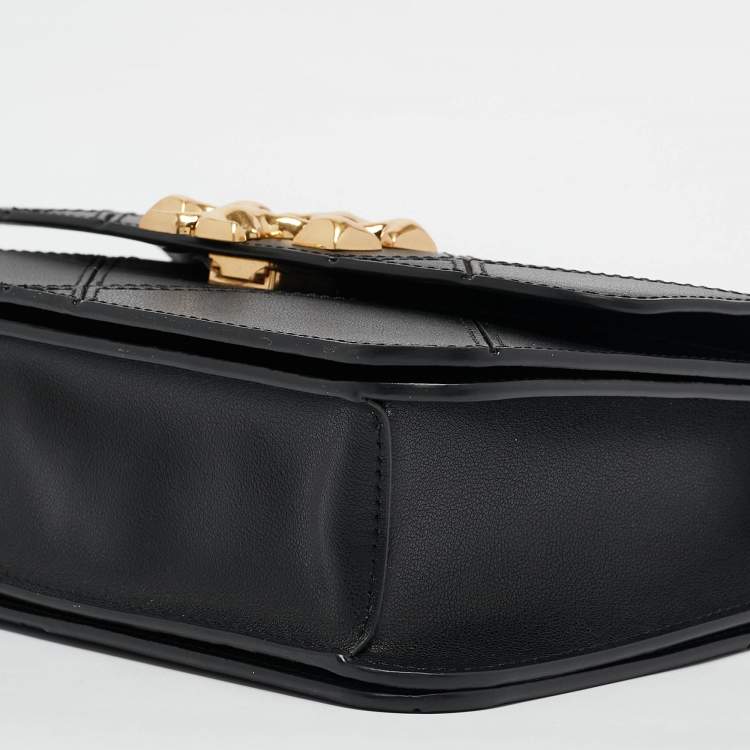 Pre Owned Tory Burch Black Diamond Quilt Leather Eleanor Shoulder Bag