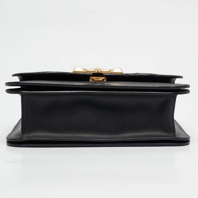 Pre Owned Tory Burch Black Diamond Quilt Leather Eleanor Shoulder Bag