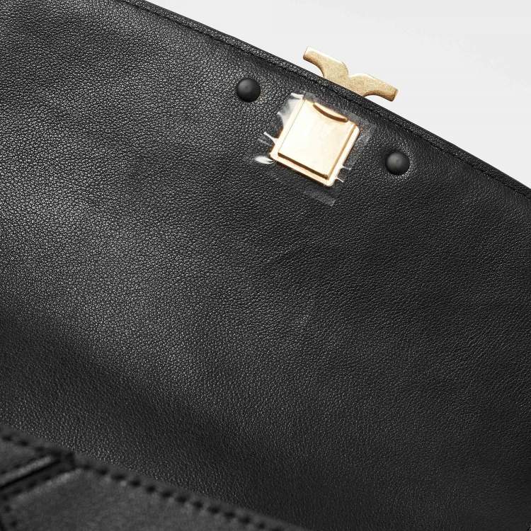 Pre Owned Tory Burch Black Diamond Quilt Leather Eleanor Shoulder Bag