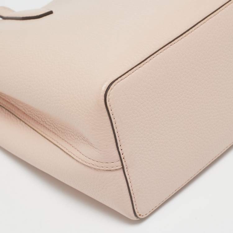 Pre Owned Tory Burch Pink Leather Small Blake Tote