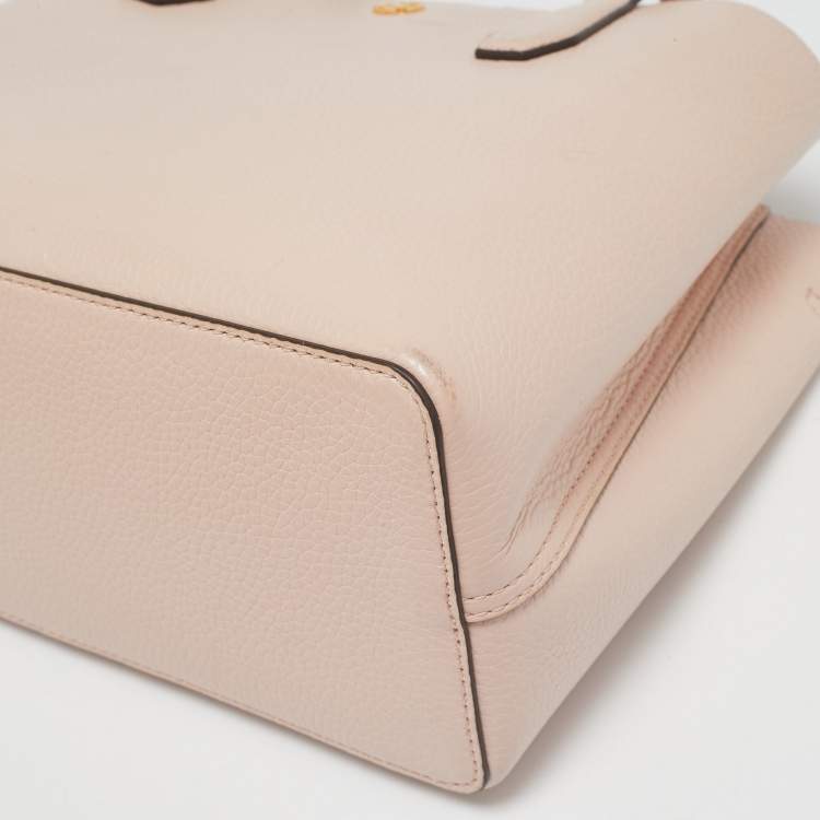 Pre Owned Tory Burch Pink Leather Small Blake Tote
