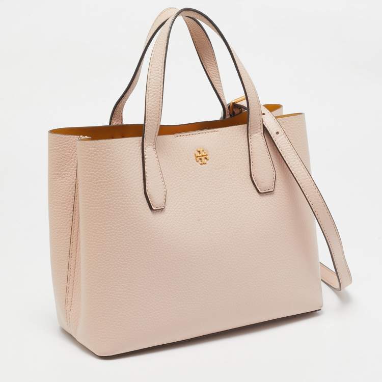 Pre Owned Tory Burch Pink Leather Small Blake Tote