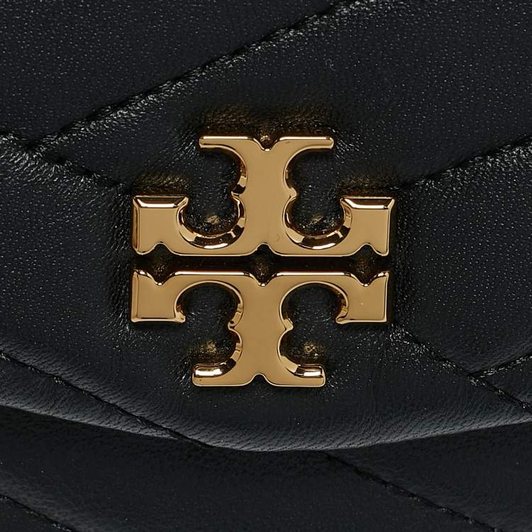 Pre Owned Tory Burch Black Chevron Leather Kira Belt Bag