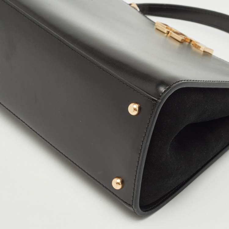 Pre Owned Tory Burch Black Leather Eleanor Satchel
