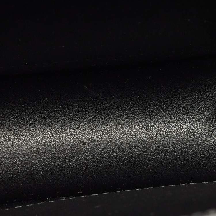 Pre Owned Tory Burch Beaded Eleanor Small Black Leather Convertible Shoulder Bag