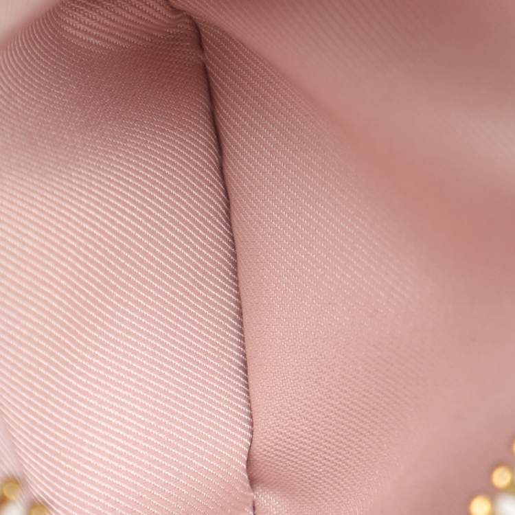 Pre Owned Tory Burch Robinson White/Multicolor Floral Print Leather Compact Wallet